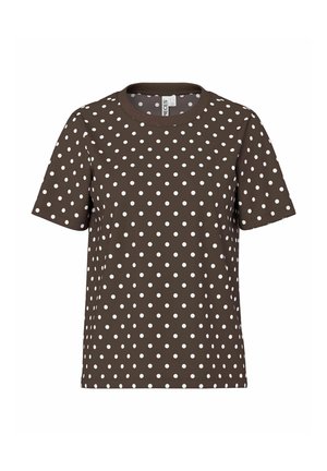 Pieces, T-SHIRT PCASHLEY DOTS - T-shirt imprimé - hot fudge