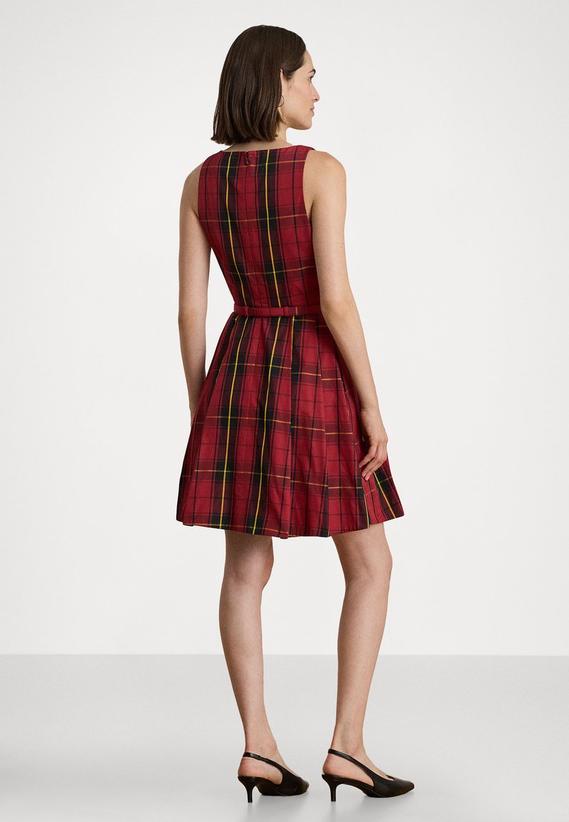 open lace back dress Haydri Colorblock Tiered Pleated Minidress in Multi