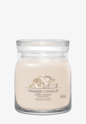 Yankee Candle SIGNATURE MEDIUM JAR WARM CASHMERE - Duftlys - beige