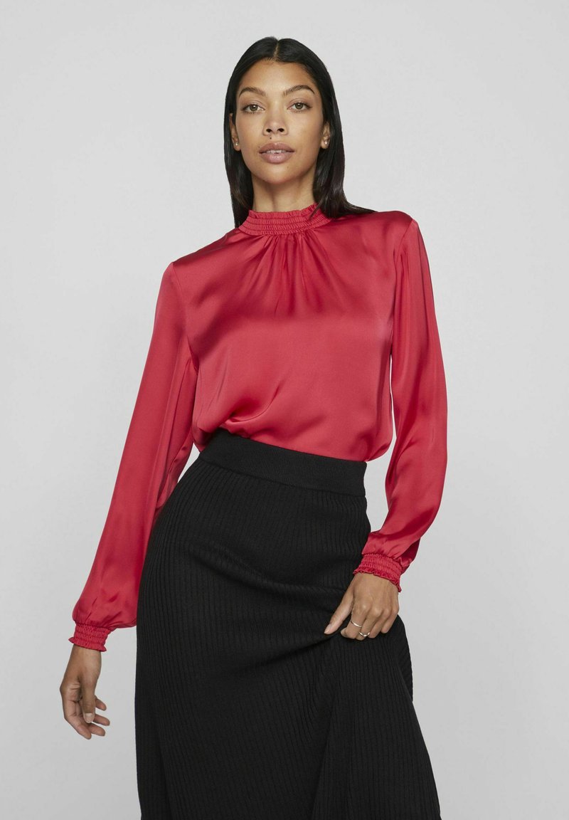 VILA MIT LANGEN ÄRMELN - Palaidinė - viva magenta