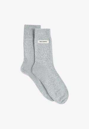 KARL LAGERFELD, KARL LAGERFELD SOCK RHINESTONE LOGO - Sokid - mid grey melange