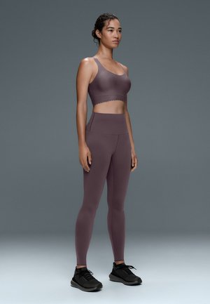 OYSHO, PERFECT-ADAPT HIGH-RISE ANKLE-LENGTH LEGGINGS - Legging (type pantalon) - purple