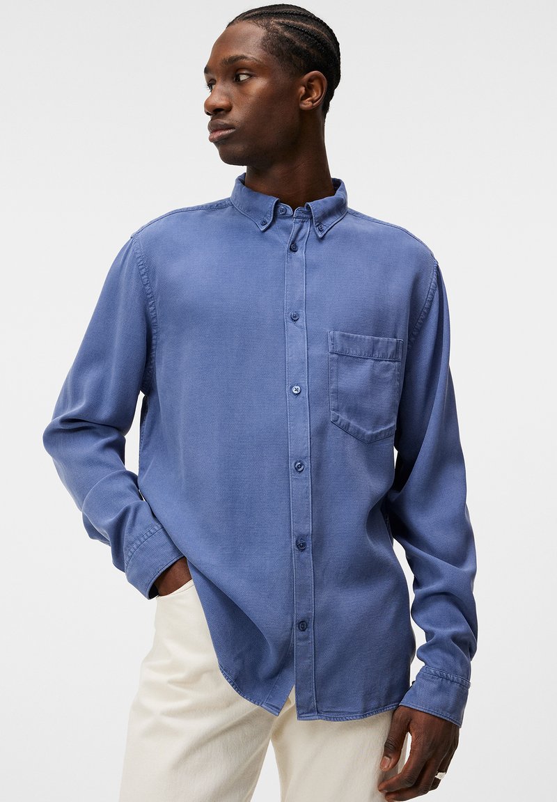 J.LINDEBERG - REG STRUCTURE - Shirt - bijou blue, Enlarge
