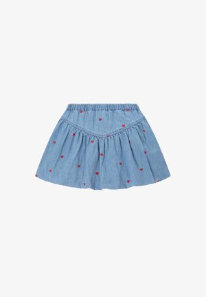 Sissy-Boy, SISSY-BOY JEANSROCK MIT HERZSTICKEREI - BLAU - A-lijn rok - blau