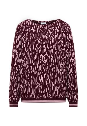 Cecil, LANGARM BLUSE MIT RUNDHALS UND PRINT - Blouse - red wine