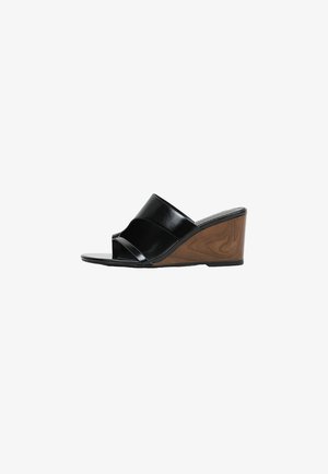 HUNE, MAGNETIC - Sandalias de cuña - black