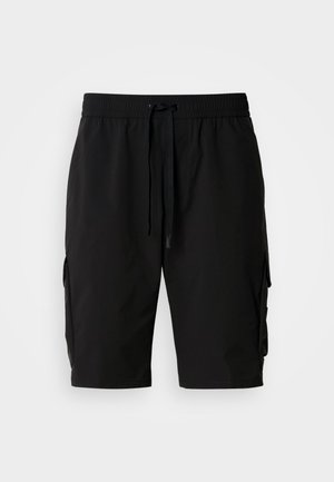 Sorte cargo shorts lavet af letvægtsstof, med elastisk talje, snor og sidelommer til ekstra opbevaring.