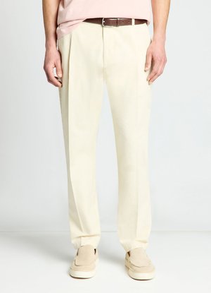 Calliope, PANTALONE LUNGO TINTA UNITA - Pantaloni - sabbia