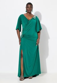 Ulla Popken DRAPED SILHOUETTE EVENING - Galajurk - moss green