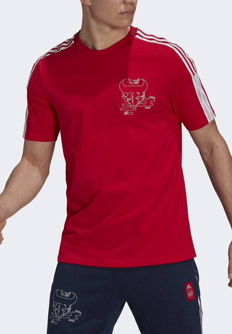 Adidas Performance Arsenal London Cny Tee Print T Shirt Scarle Red Zalando Co Uk