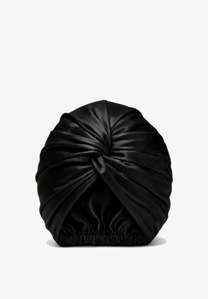 CRYSTALLOVE, JEDWABNY TURBAN NA WŁOSY BLACK - 100% JEDWAB MORWOWY 22 MOMME | LE SILQUE, czarny