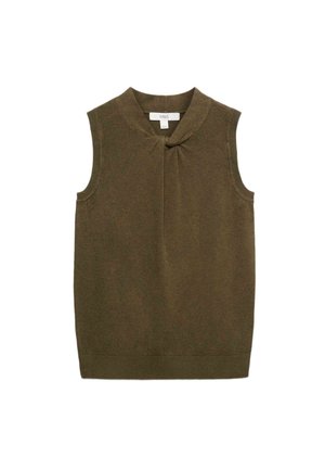 Marks & Spencer, TWIST NECK VEST - Top - dark olive