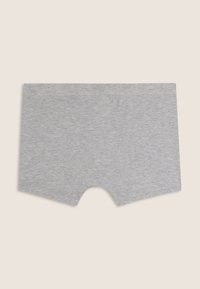 Boxer grigi in misto cotone con una texture liscia, design a vita media e senza cuciture visibili, con un'apertura sagomata alla gamba.