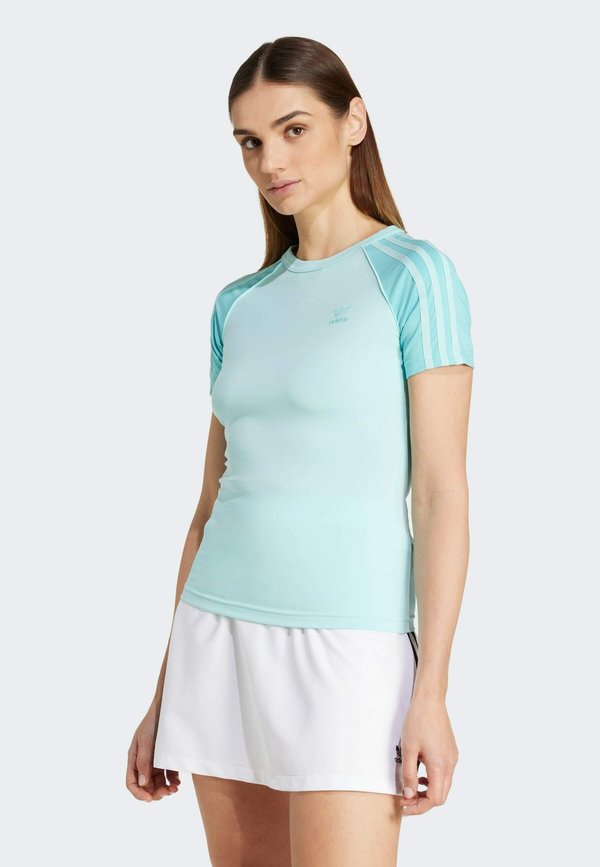 SLIM TEE - Print T-shirt - semi flash aqua