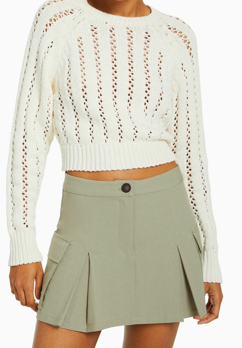 Bershka Jupe trapèze - khaki