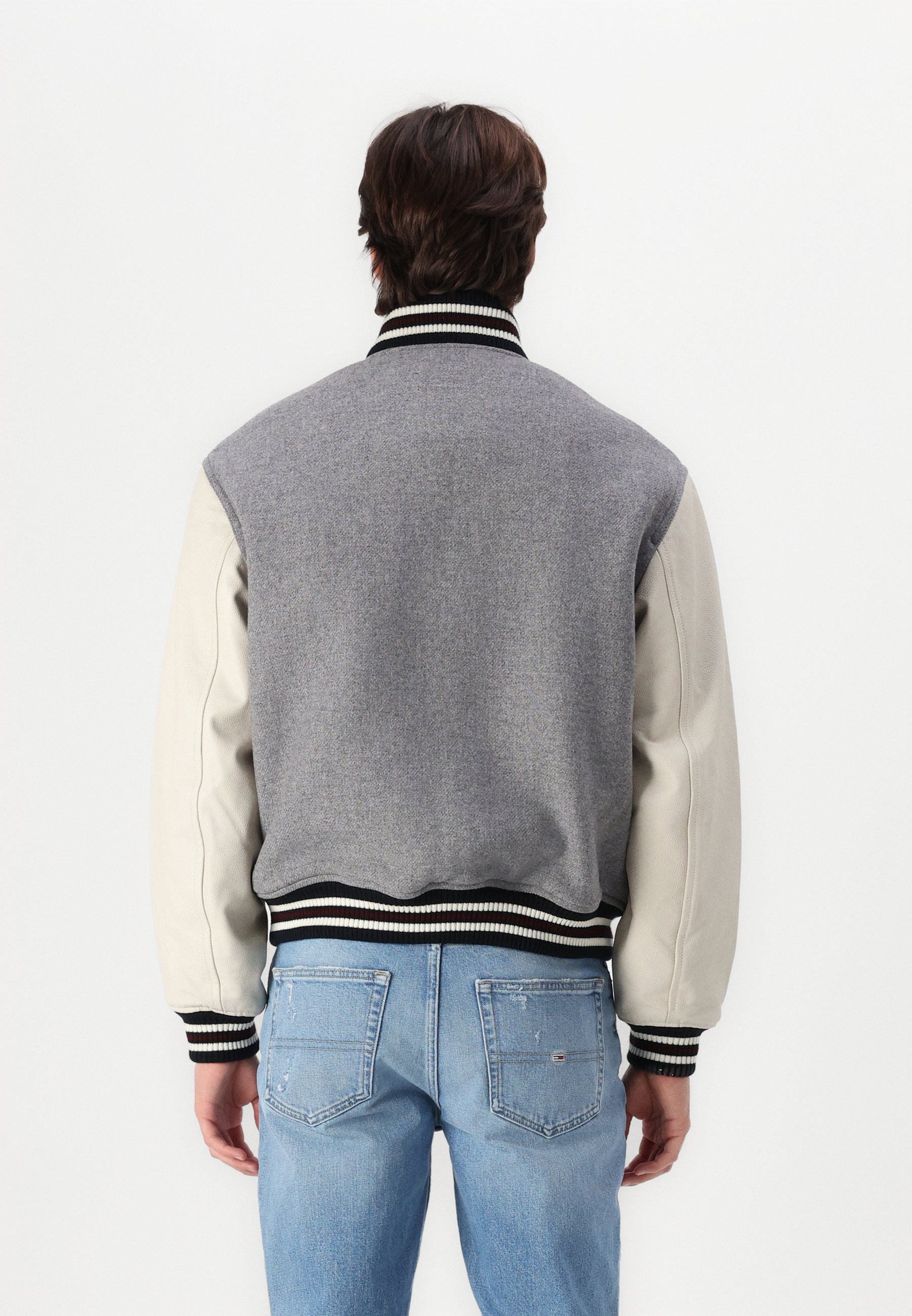 Tommy Hilfiger VARSITY JACKET - Bomber Jacket - light grey/grey