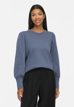 VILA, LONG SLEEVED SWEATSHIRT VIVERA ROUND NECK - Sweatshirt - vintage indigo