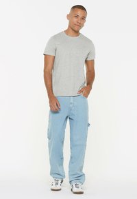 Harlem Soul 2ER PACK UNISEX - Basic T-shirt - greymelange   greymelange