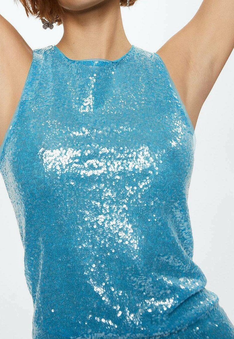 mango blue sequin dress Mango Cocktail dress / Party dress - blue - (Pre-owned)