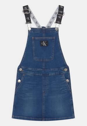 DUNGAREE - Denimové šaty - mid blue
