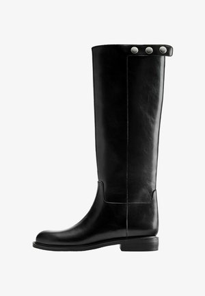 PULL&BEAR, HIGH FLAT BOOTS - Bottes - black