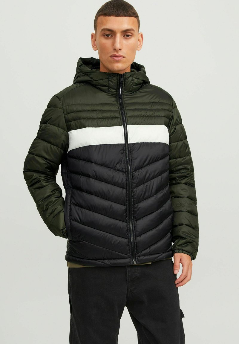 Jack & Jones JJEHERO PUFFER HOOD - Winter jacket - rosin