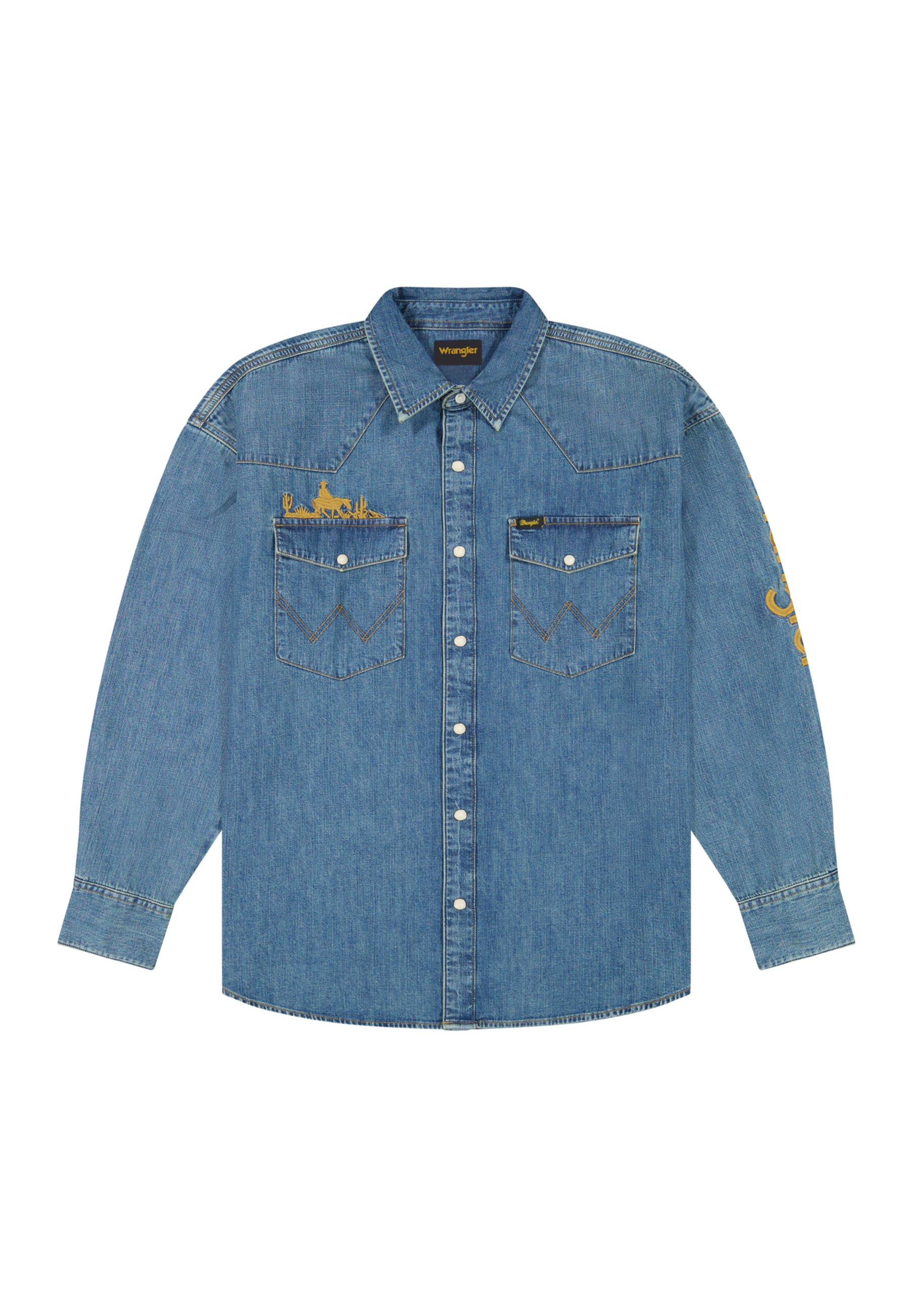 Wrangler WESTERN - Shirt - trail blazer/blue denim - Zalando.ie