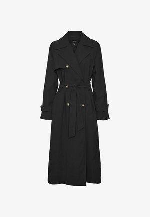 Must-castane küüntiga kahekordse eesmine osa, nööpidega kaunistused, sidumiskohaga talje ja laiad kraed. Valmistatud sileda, kergest kangast.