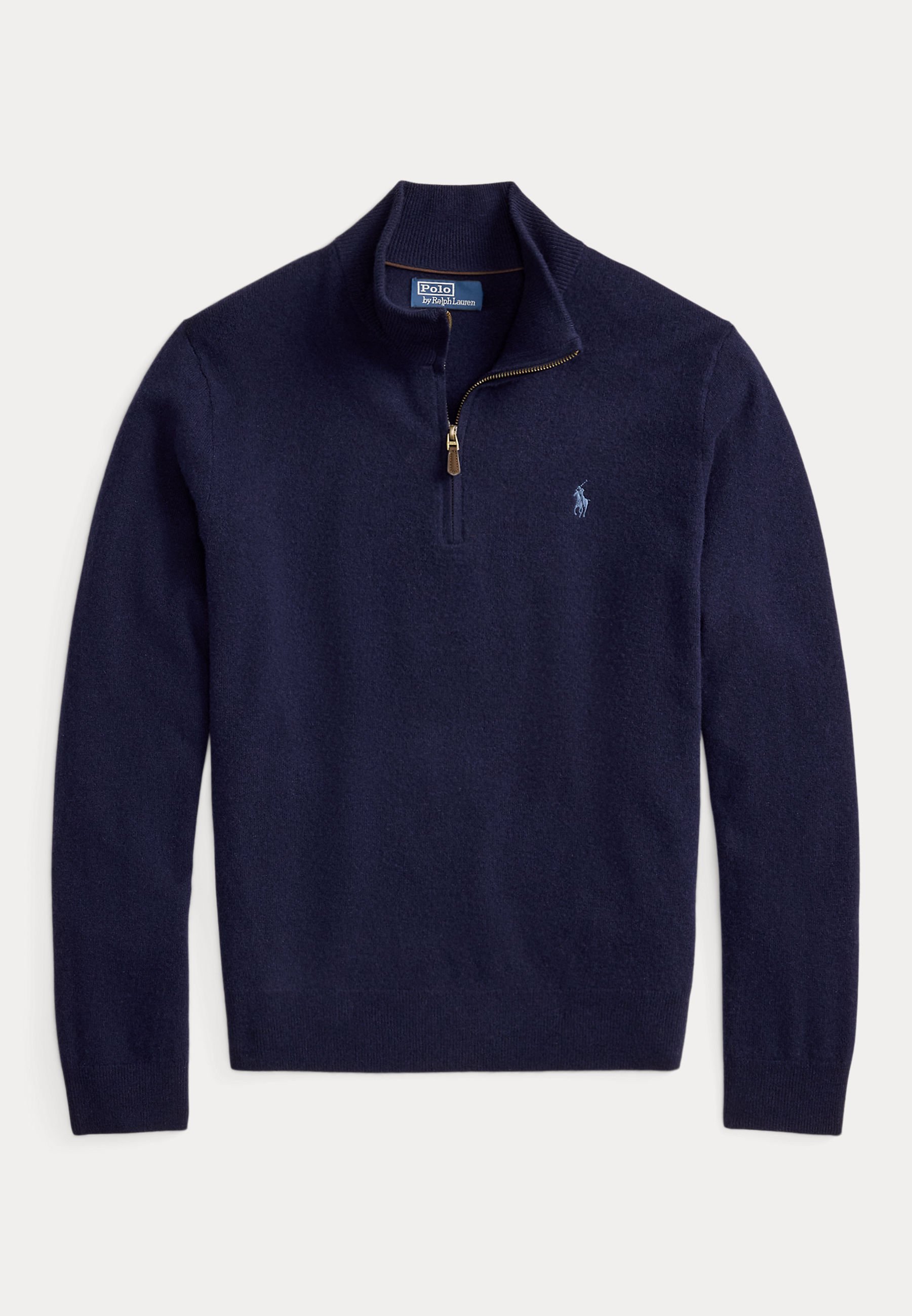 Polo Ralph Lauren WOOL QUARTER-ZIP SWEATER - Jumper - hunter navy