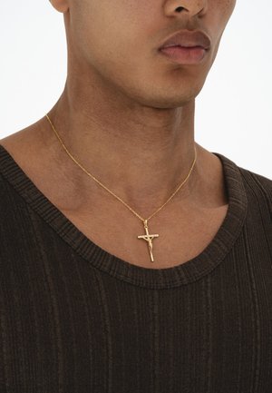 Common Lines STUDDED CROSS UNISEX - Collana - gold-coloured