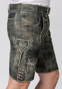 Stockerpoint Leren broek - grau gespeckt
