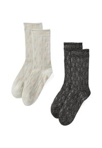 KARL LAGERFELD MONOGRAM PACK OF 2 - Strømper - black white