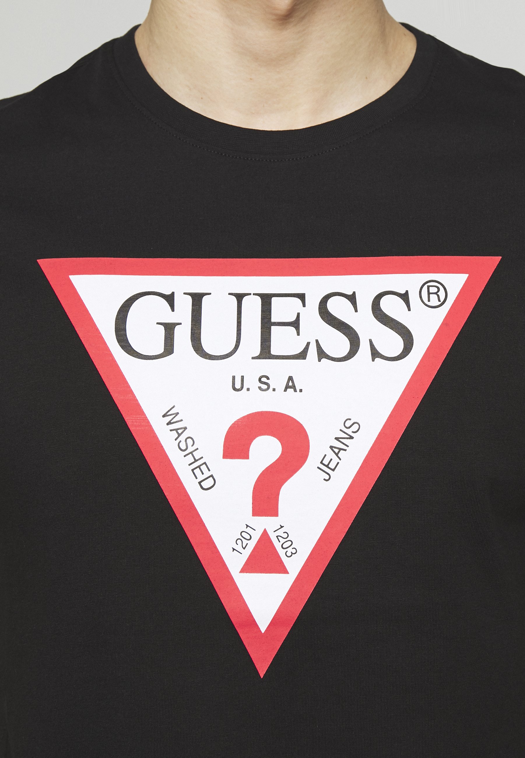 Guess ORIGINAL LOGO T shirts med print jet black Guess ICON TEE - Topper langermet - blue navy