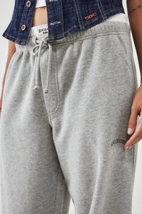 BDG Urban Outfitters WIDE LEG JOGGER - Spodnji deli trenirk - grey marl