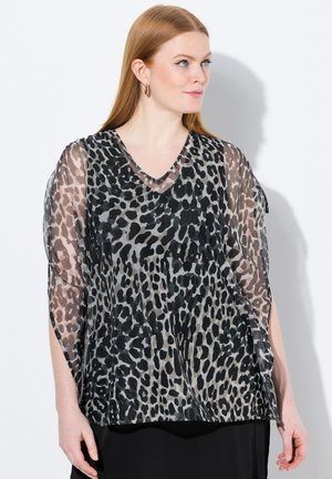 SHEER LEOPARD PRINT - Blouse - black
