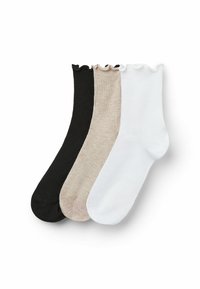 3 PACK - Socken - schwarz  nero bianco beige melange