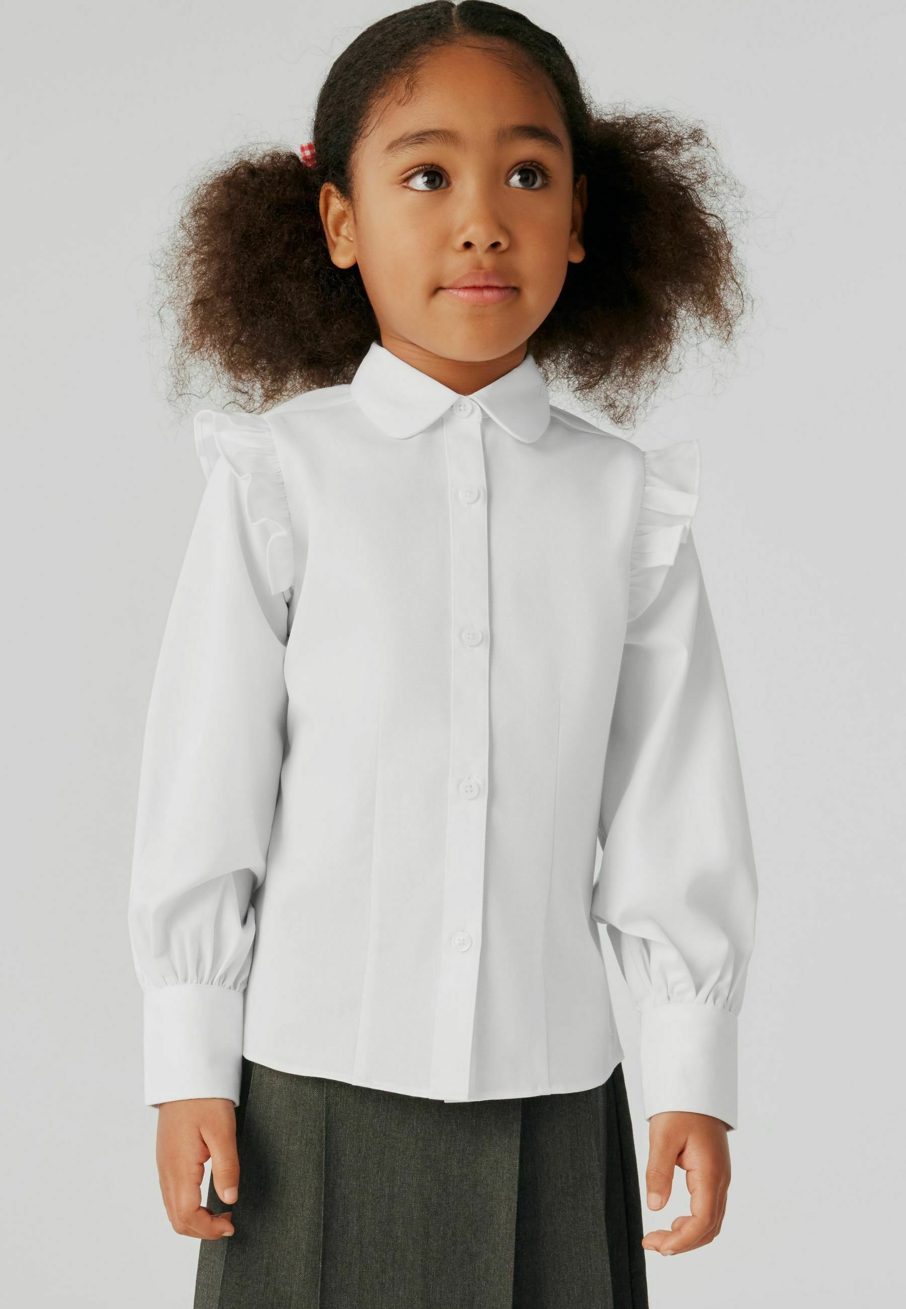 Chemisier NEXT Fille 4 Ans - Noir Basique à Col Rond, Manches Longues En Polyester