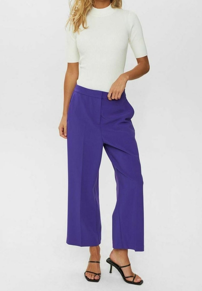 Pantalon Habillé Femme NYC – Taille Haute, Violet, Poches, Taille 2, Neuf Sans étiquette