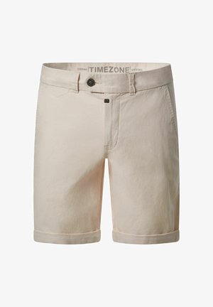 TIMEZONE, KURZ GESCHNITTENE SLIM FIT EINGRIFFTASCHEN GÜRTELSCHLAUFEN - Shorts - beige