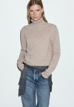 HIGH NECK - Maglione - light brown