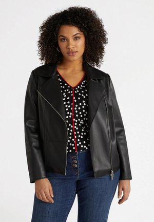 BIKER - Faux leather jacket - nero