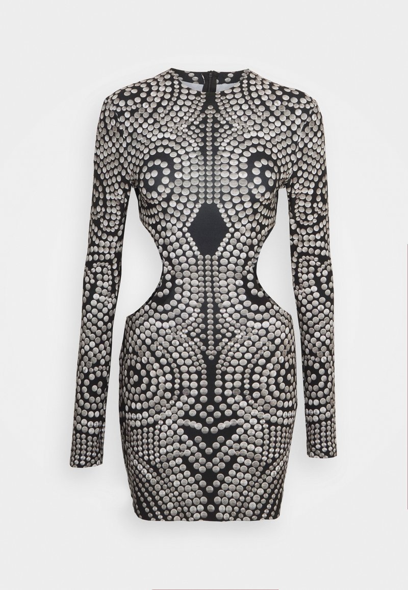 Norma Kamali Cocktailjurk zilverkleurig