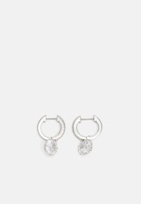 kate spade new york PAVE HUGGIES - Naušnice - clear/silver-coloured