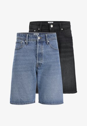 Jack & Jones, TONY ORIGINAL 2 PACK - Shorts vaqueros - blue denim/black denim