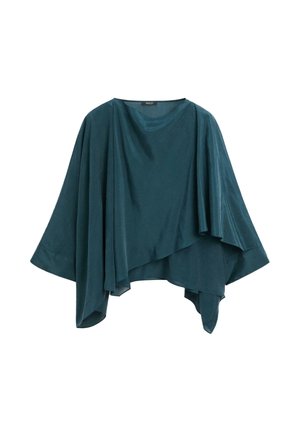 Massimo Dutti FLOWING STYLE - Cape - mottled turquoise