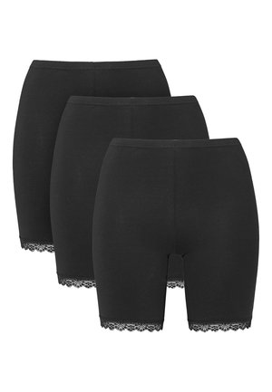 LONG LEG  LACE AT BOTTOM  3 PACK - Muotoileva alusasu - black