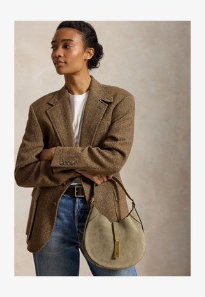 Polo Ralph Lauren, POLO ID SUEDE SMALL SHOULDER BAG - Ručna torba - light olive