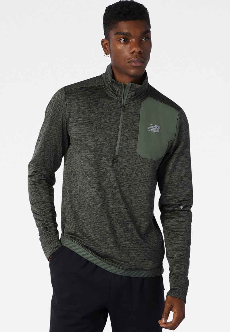New Balance HALF ZIP Langarmshirt norway spruce heather/dunkelgrün