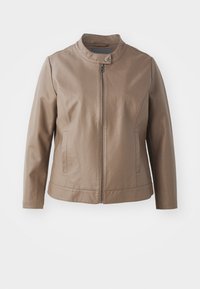 CARROBBER JACKET - Chaqueta de cuero sintético - walnut