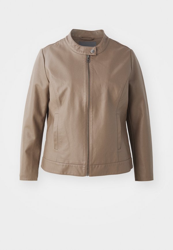 CARROBBER JACKET - Faux leather jacket - walnut3